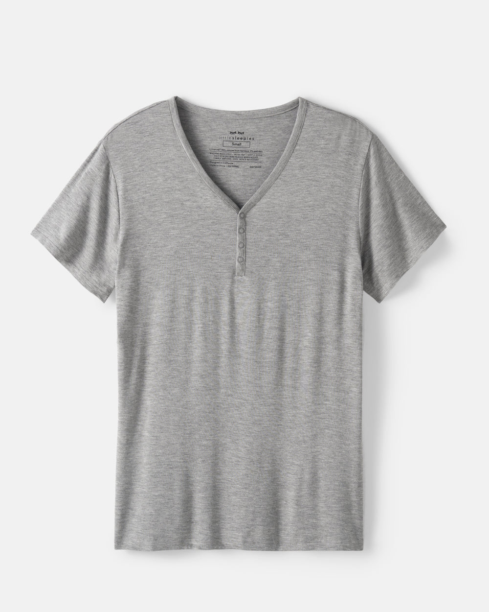 Flat lay of the Heather Gray Women's Short Sleeve Pajama Top