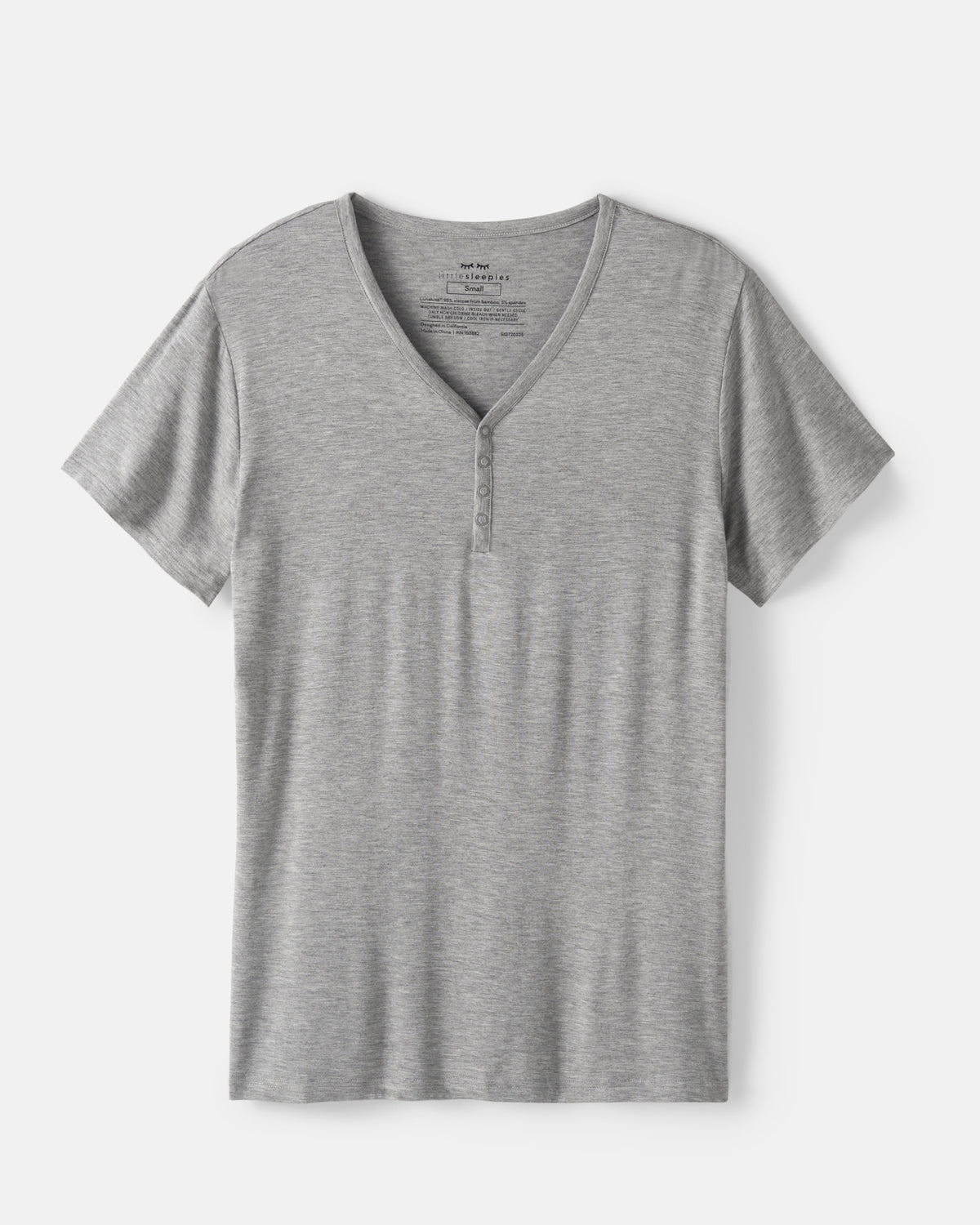 Flat lay of the Heather Gray Women's Short Sleeve Pajama Top