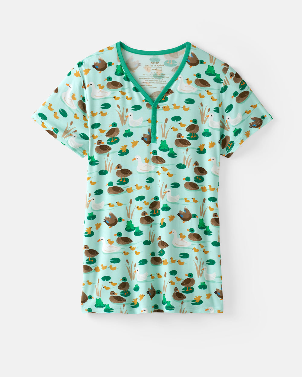 Flat lay of the Puddle Jumpers Women's Short Sleeve Pajama Top