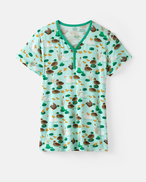 Flat lay of the Puddle Jumpers Women's Short Sleeve Pajama Top