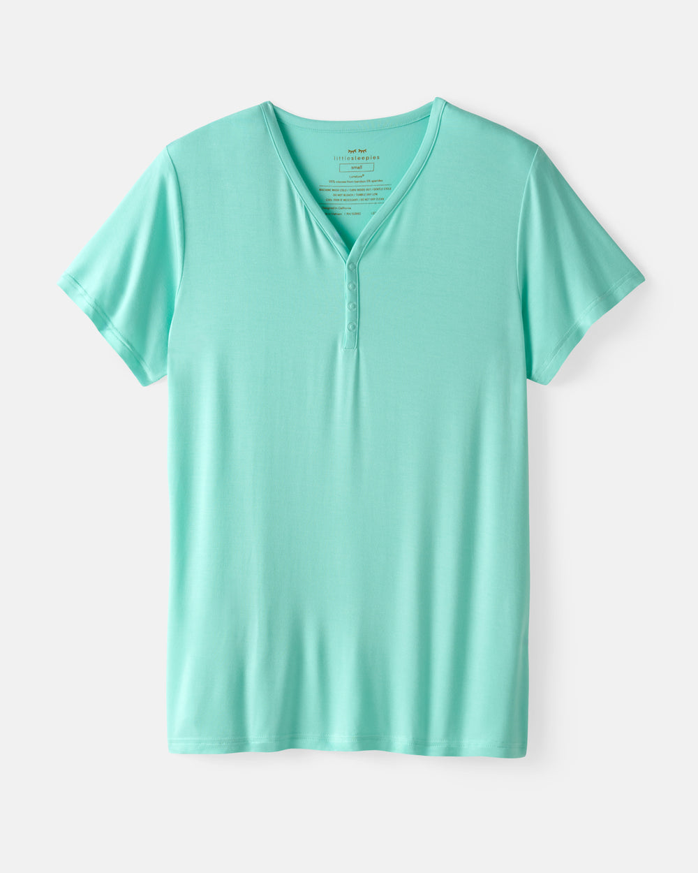 Flat lay of the Ocean Mist Women's Short Sleeve Pajama Top