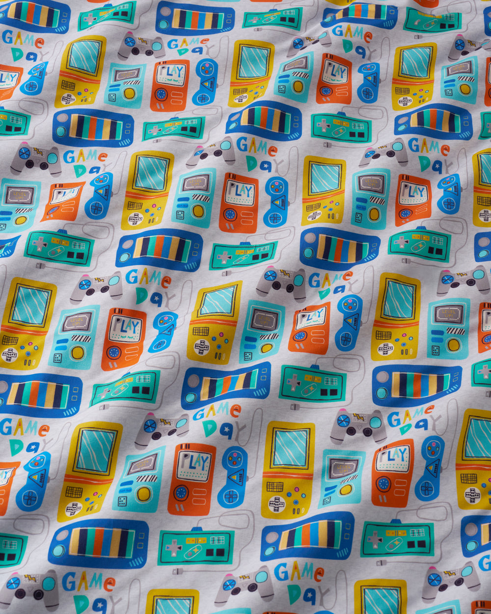 Close up of the Game On fabric