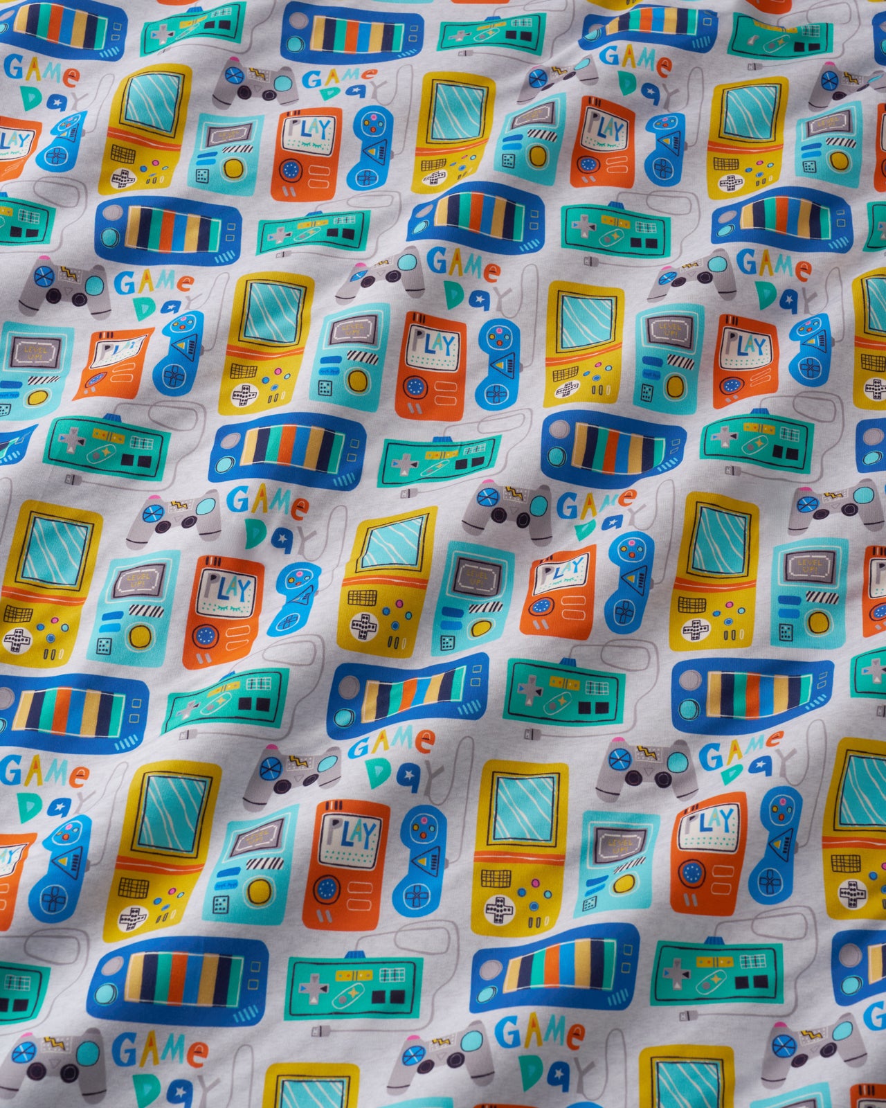 Close up of the Game On fabric