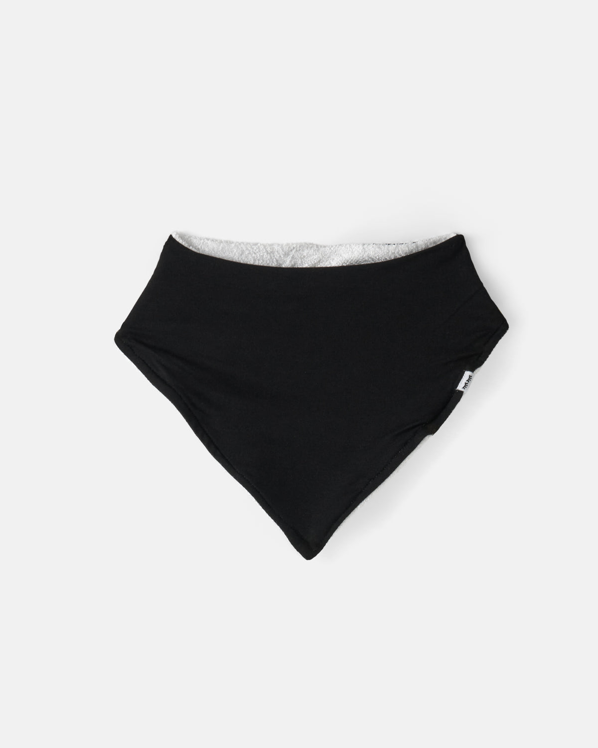 Flat lay of the Black Bandana Bib
