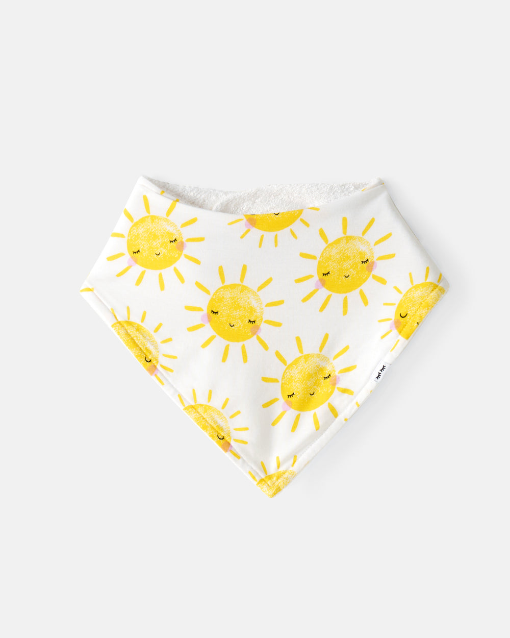 Flat lay of the Sunshine Bandana Bib