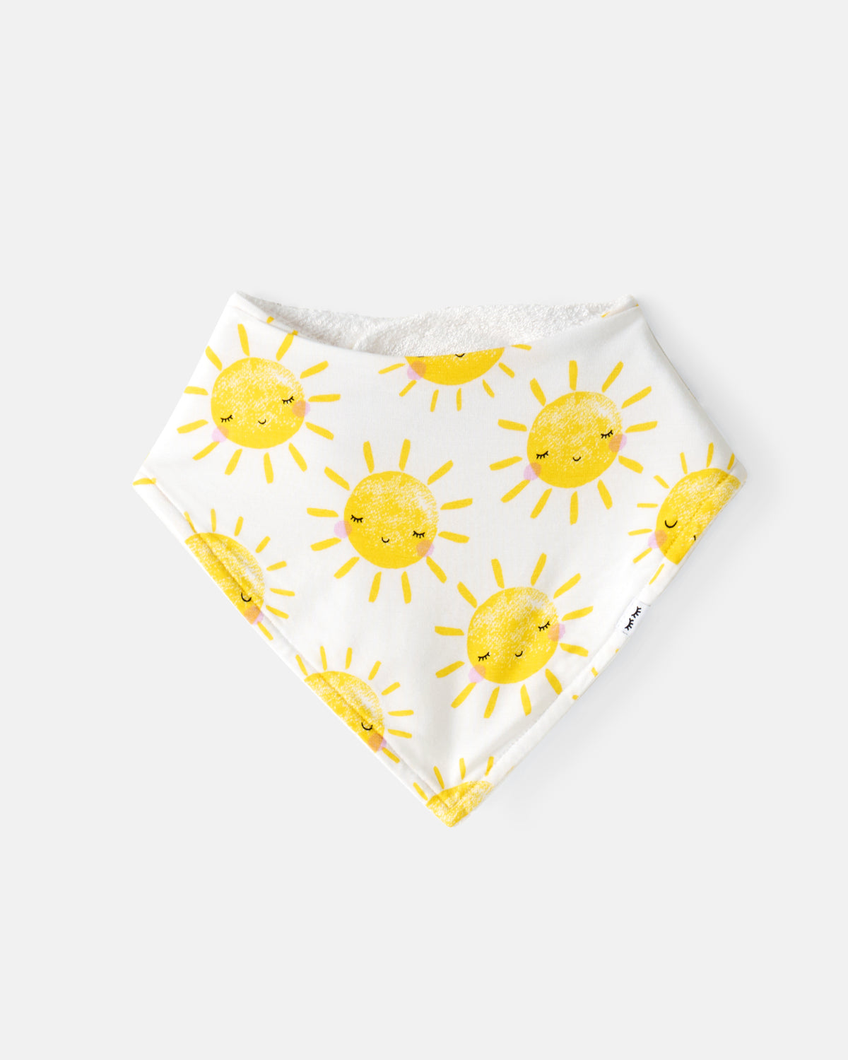 Flat lay of the Sunshine Bandana Bib