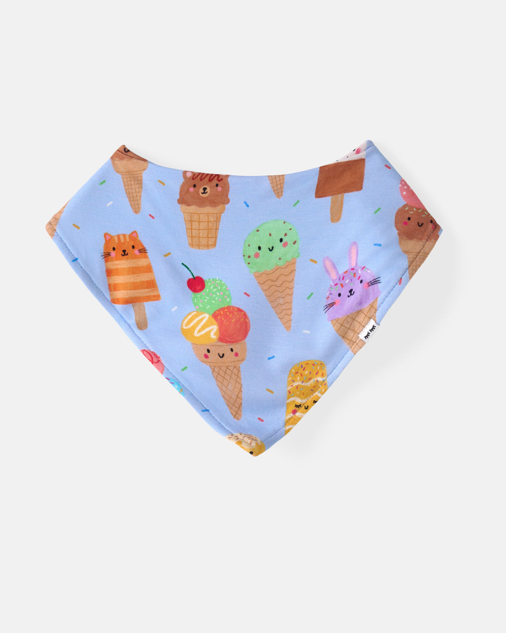 Flat lay of the Scoop Squad Bandana Bib