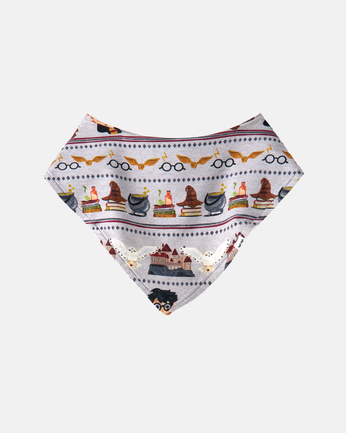 Flat lay of the Harry Potter™ Spellbinding Studies Bandana Bib