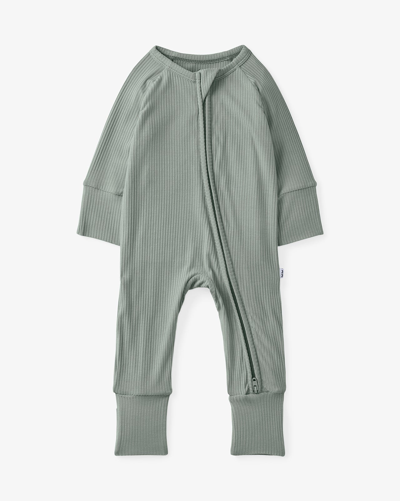 Flat lay of the Willow Ribbed Zippy