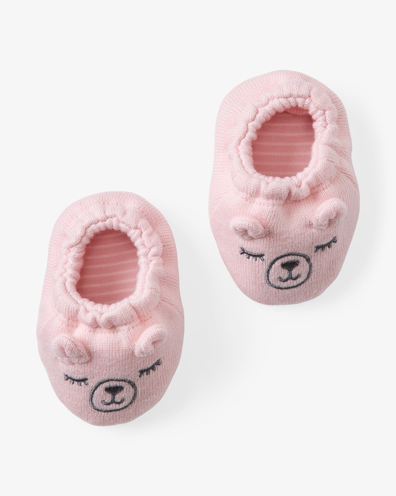 Flat lay of the Prima Pink Bear Booties