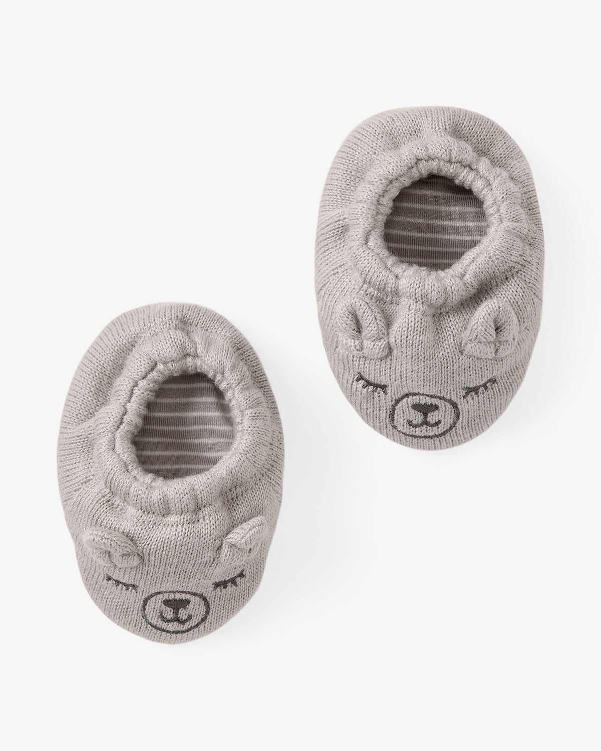 Flat lay of the Dove Gray Bear Booties