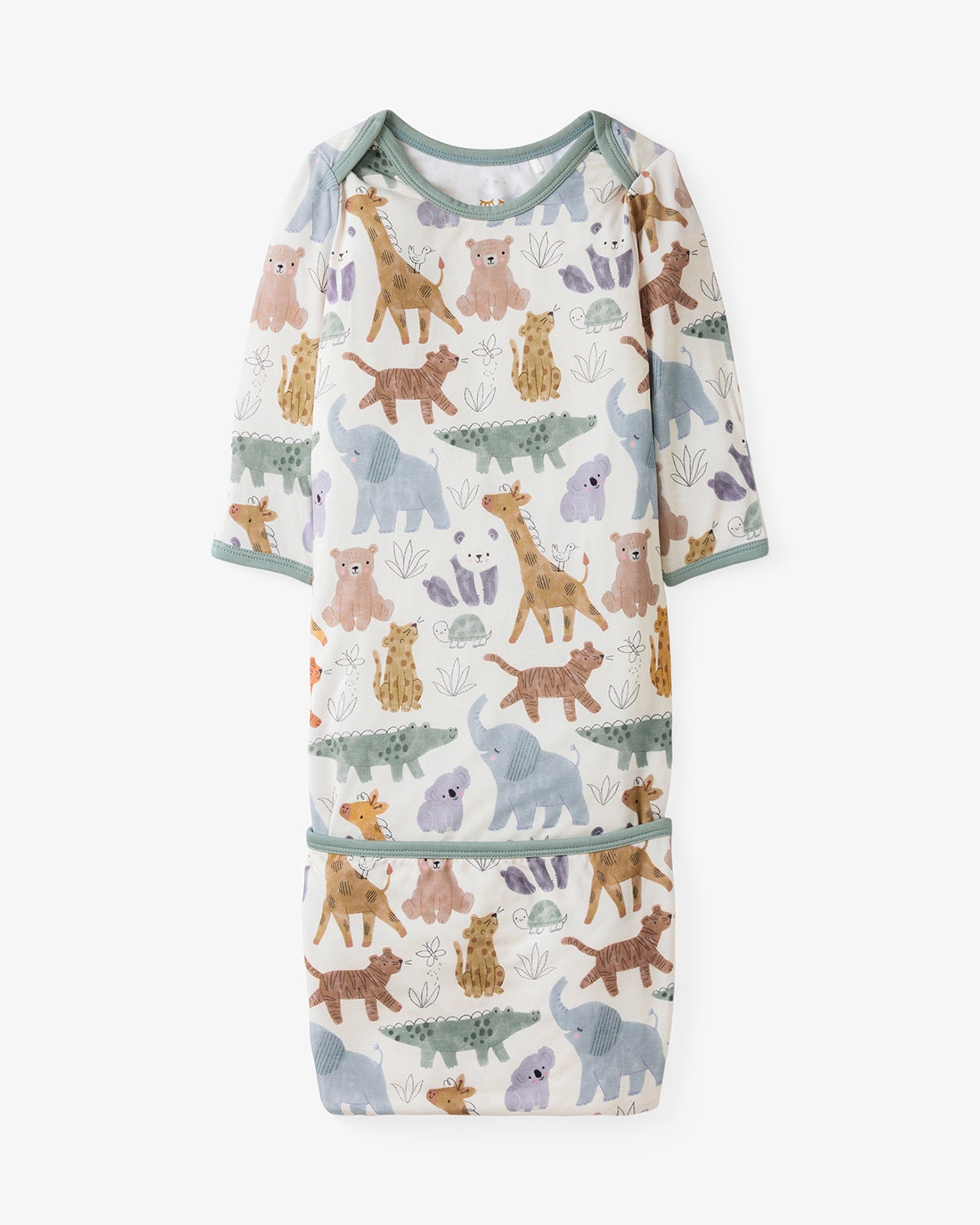 Flat lay of the Sweet Safari Infant Gown