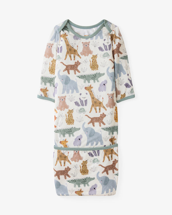 Flat lay of the Sweet Safari Infant Gown