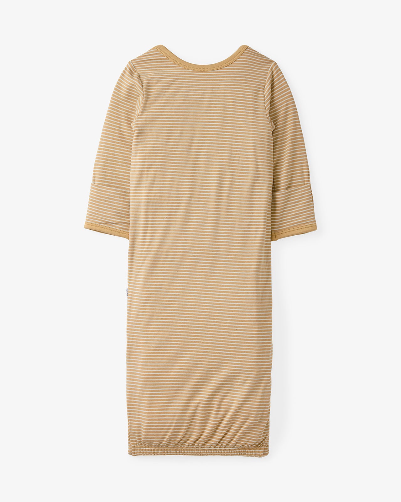 Flat lay of the back of the Hazel Wood Stripe Infant Gown