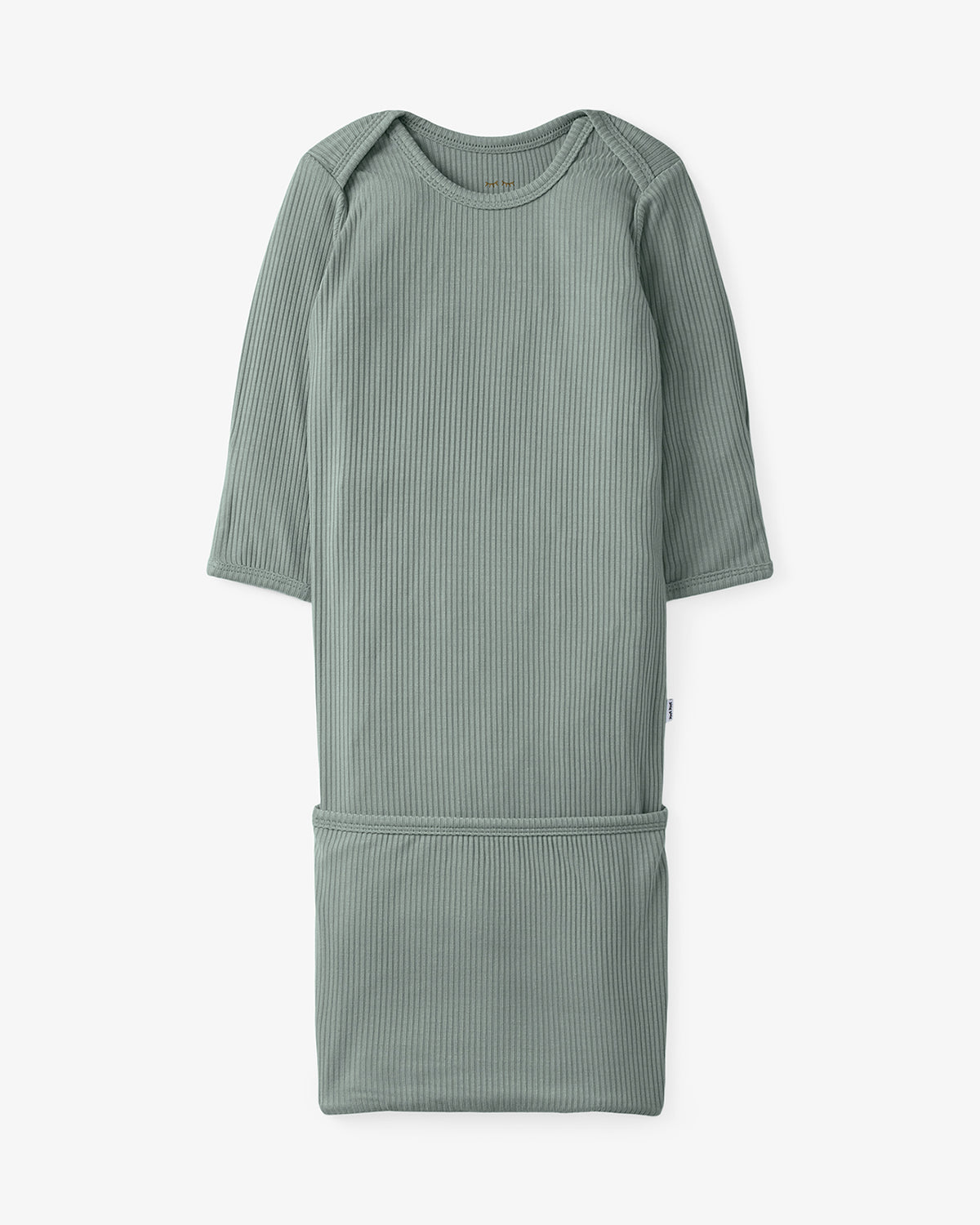 Flat lay of the Willow Ribbed Infant Gown