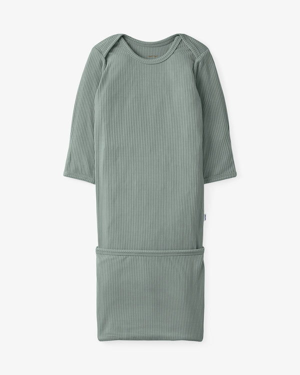 Flat lay of the Willow Ribbed Infant Gown