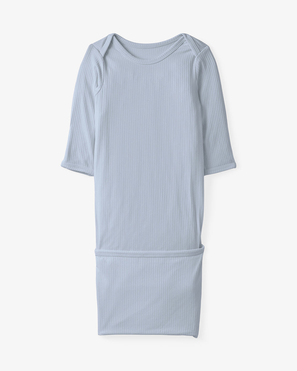 Light Fog Ribbed Infant Gown