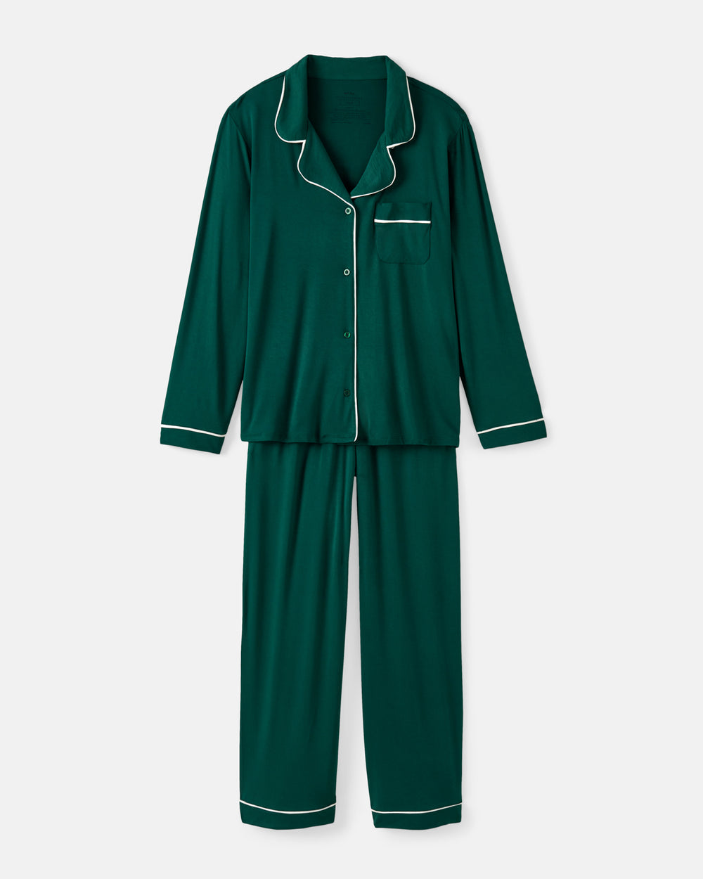 Ensemble de pyjama femme à manches longues émeraude