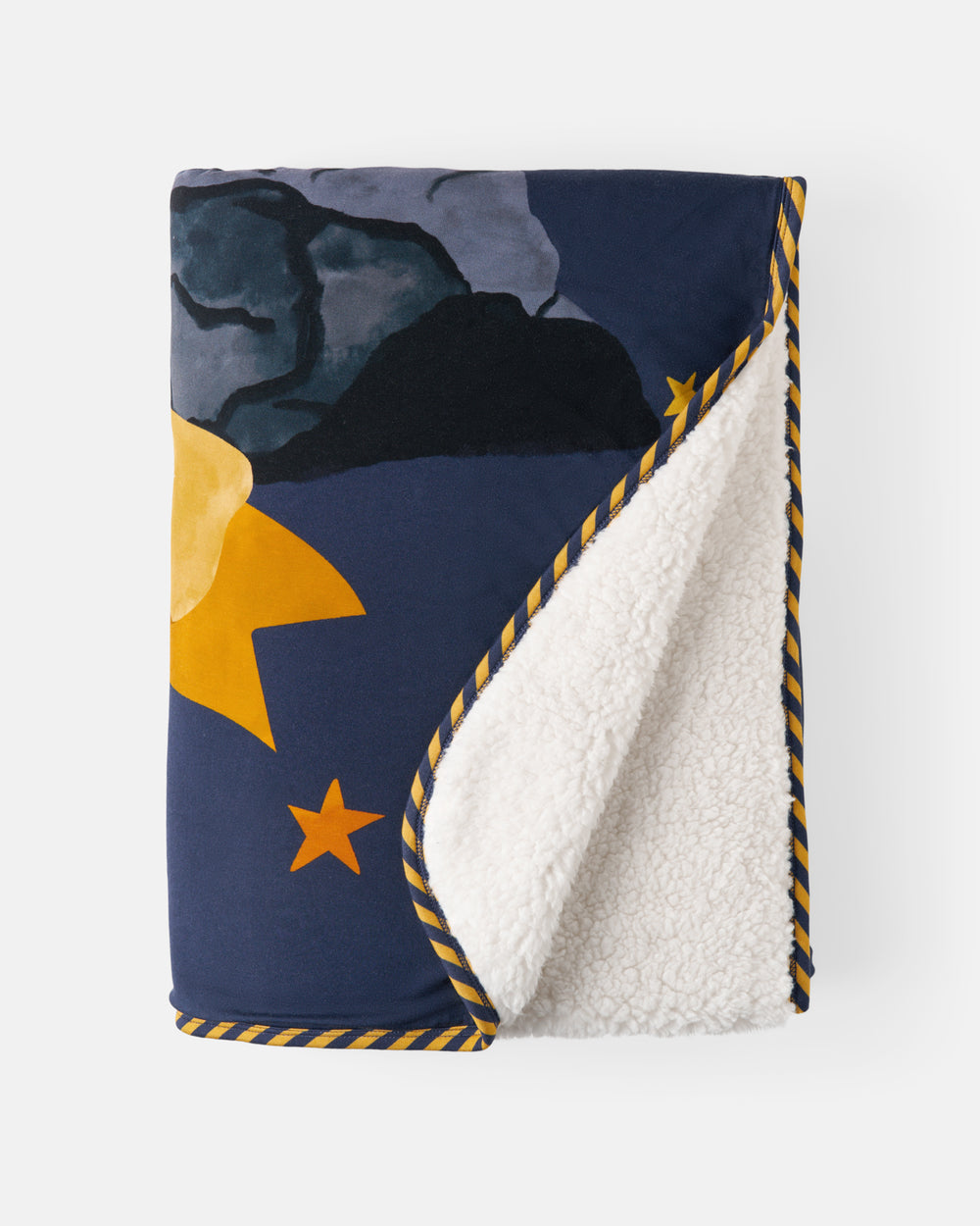 Flat lay of the folded Harry Potter™ Spellbinding Studies Sherpa Large Cloud Blanket®