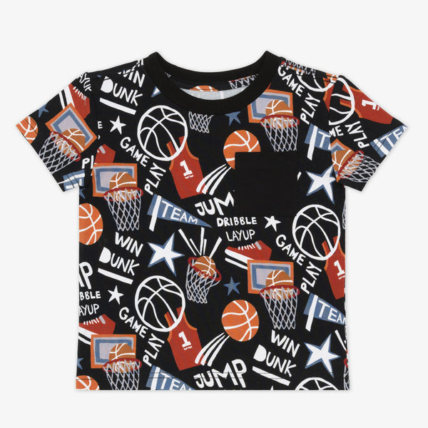 Flat lay of the black Slam Dunk Pocket Tee