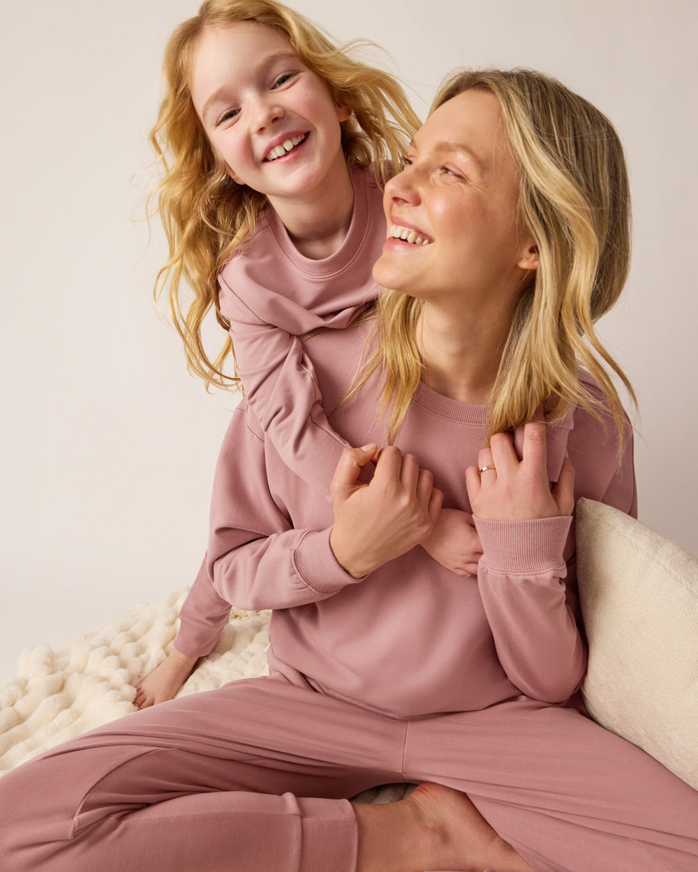 Mother and daughter wearing matching Rosewood styles