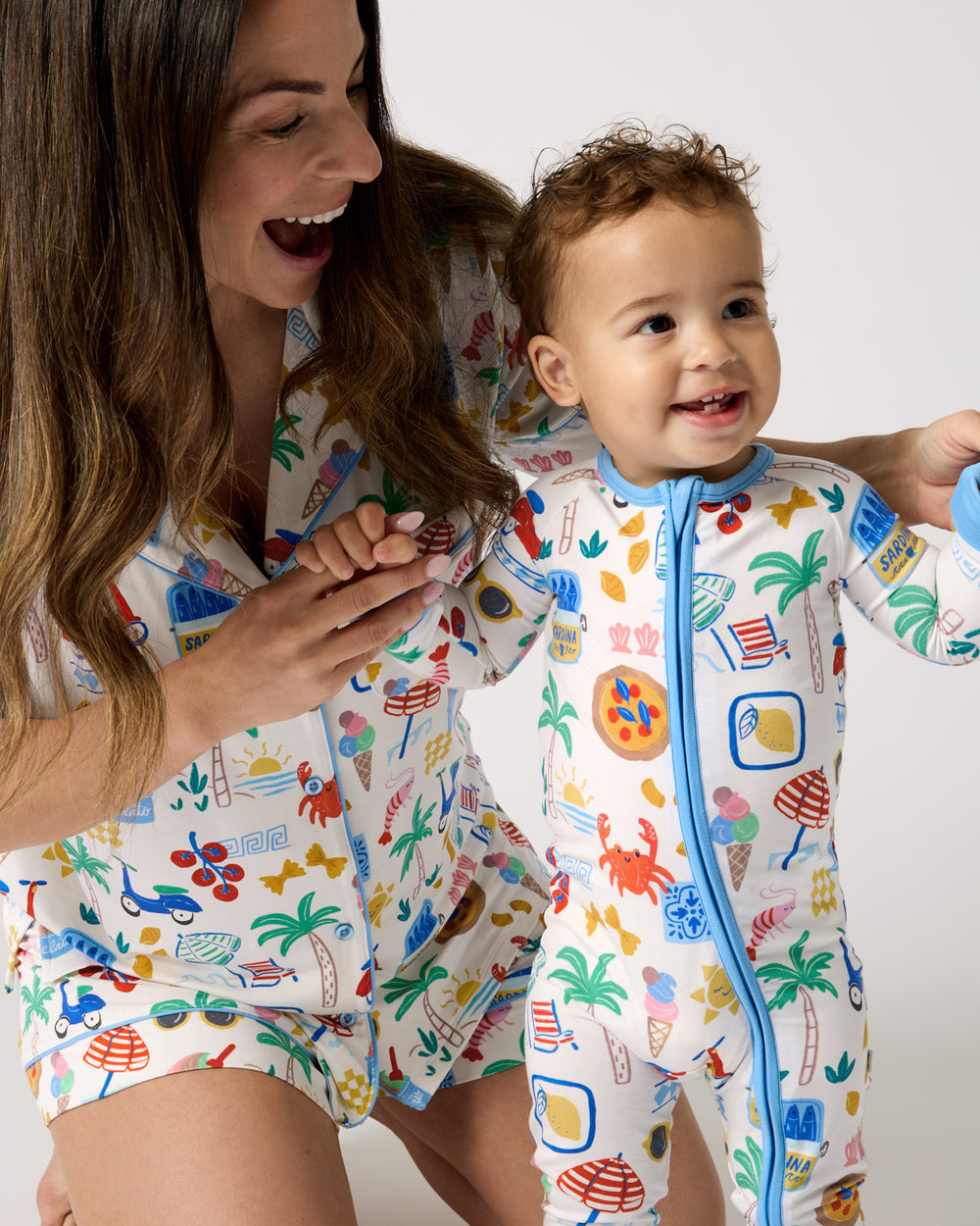 Mother and child wearing Ciao Bella PJs