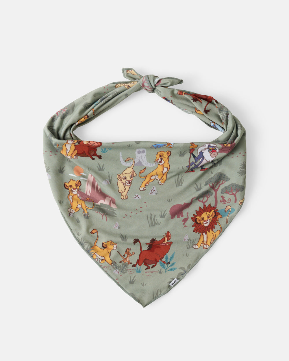 Flat lay of the Simba's Safari Pet Bandana