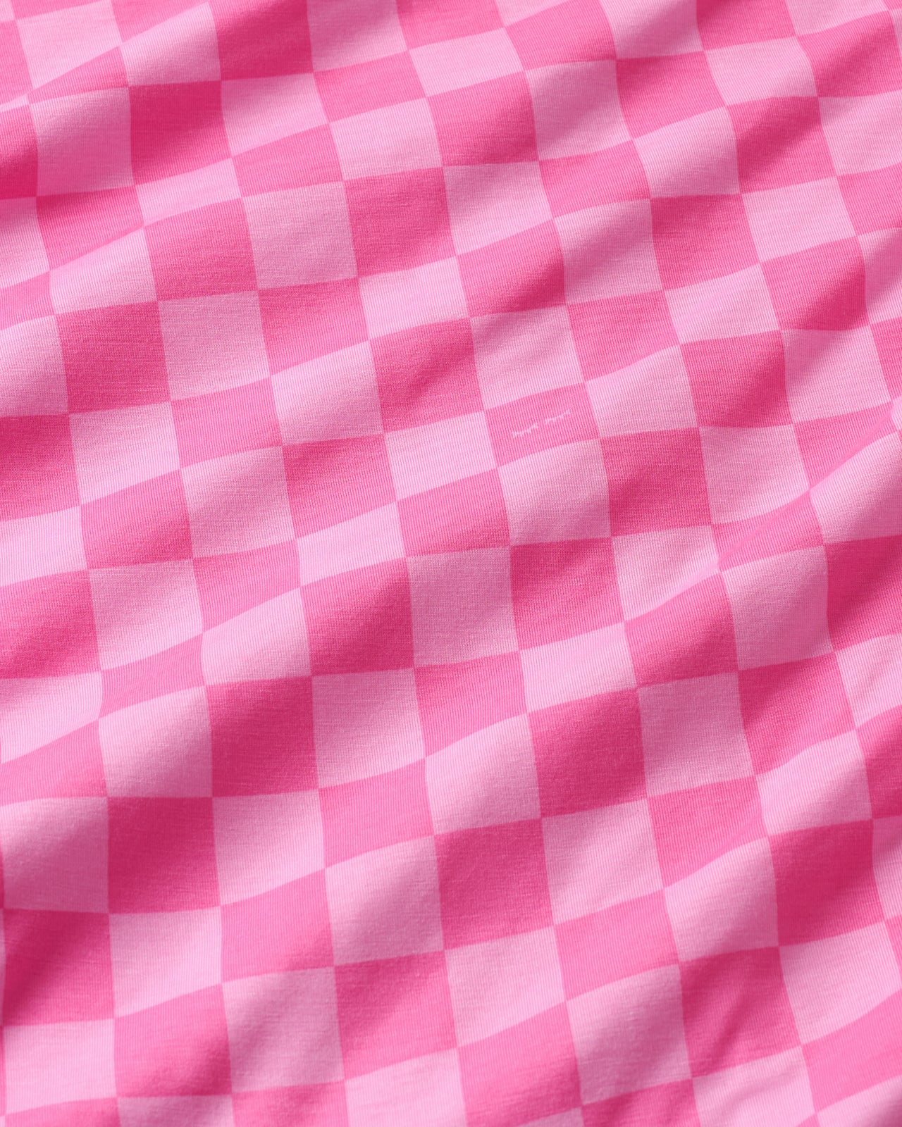 Close up of the Sweet Raspberry Checks fabric