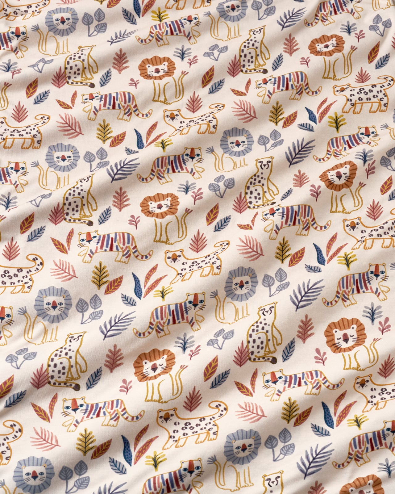 Close up of the Savanna Friends fabric