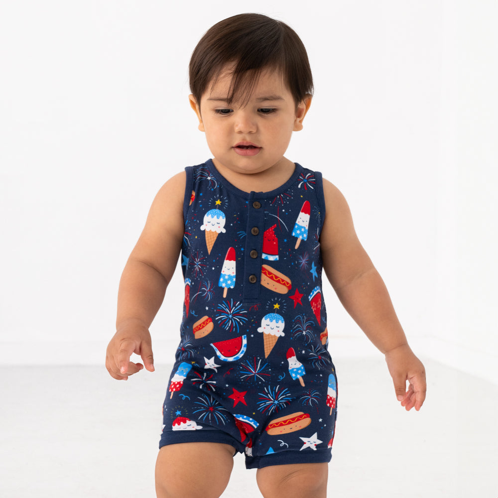 Walking toddler wearing the 