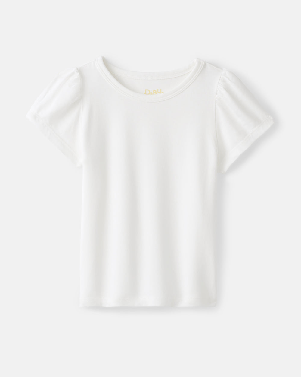 Flat lay of the Soft White Puff Sleeve Tee