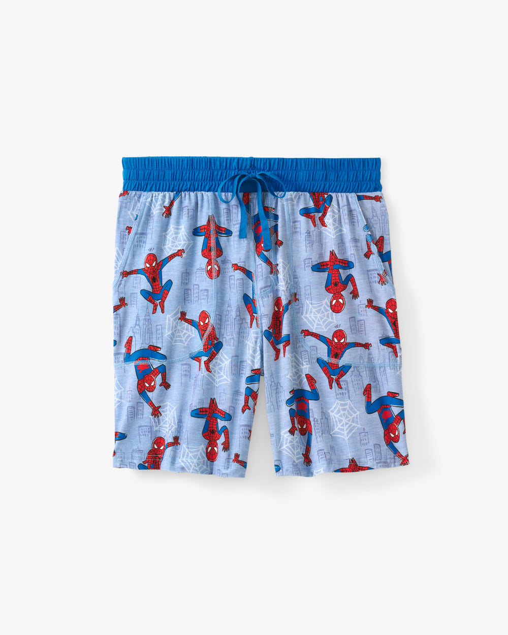 Flat lay of the Spidey Sense Men's Pajama Shorts