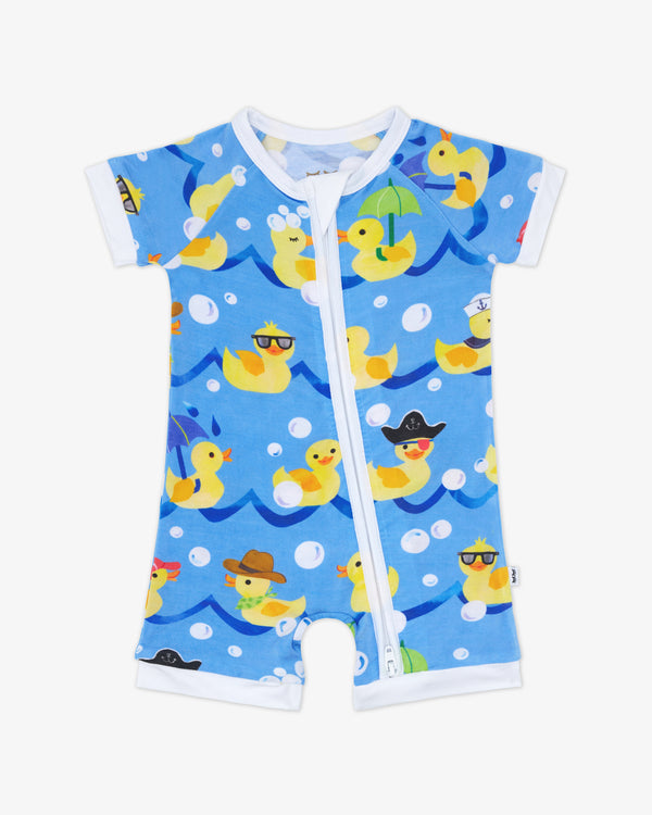 Flat lay of the Splish Splash Shorty Zippy