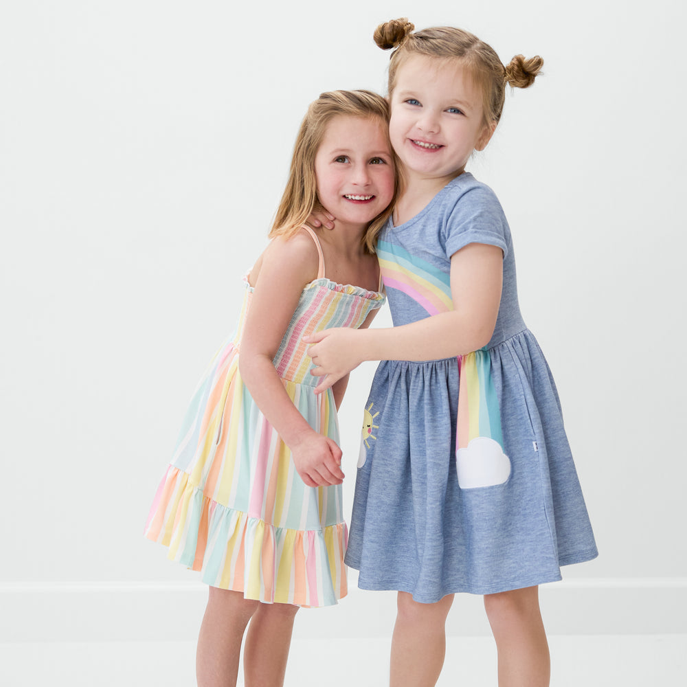 Heather Blue Cloud Patch Dress