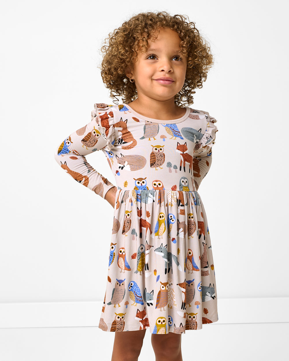 Girl wearing the Twilight Pals Flutter Skater Dress