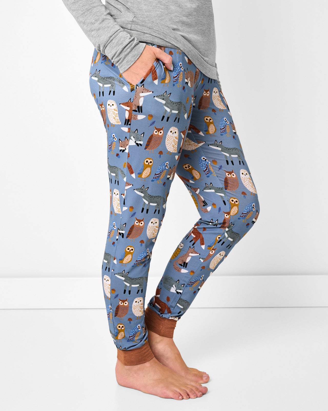 Side view of woman wearing the Twilight Pals Women's Pajama Pants
