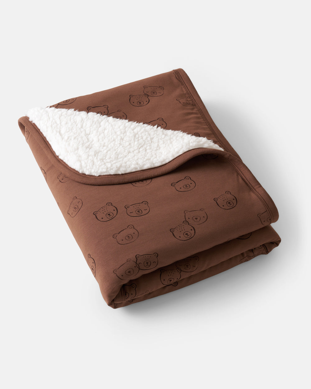 Flat lay of the Teddy Tracks Mini Cloud Blanket®