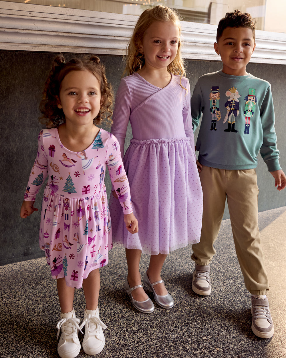 Orchid Bloom Ribbed Layered Tulle Dress