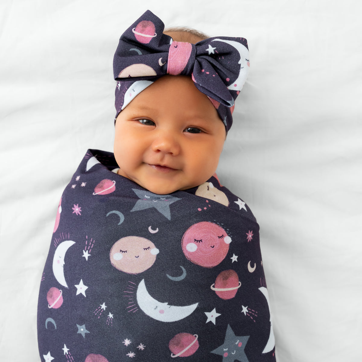 Paris Pink Swaddle wrap & headband
