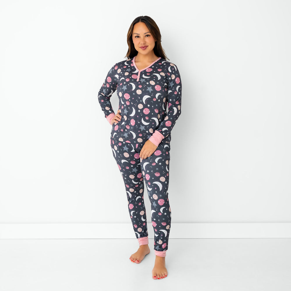 Pajama Back Pink To the Moon & Back Women's Pajama Shorts – Little Sleepies