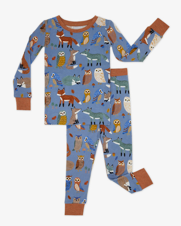 Flat lay of the Twilight Pals Two-Piece Pajama Set