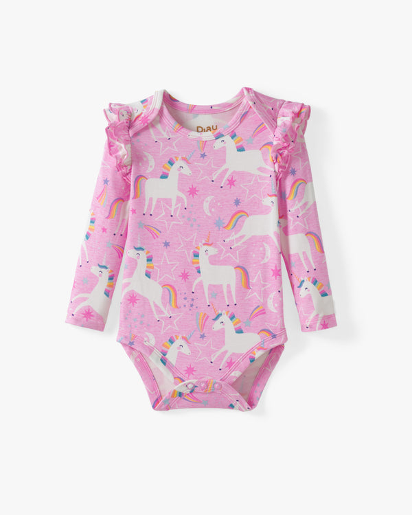 Flat lay of the Unicorn Dance Flutter Bodysuit