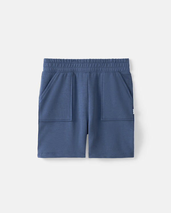 Flat lay of the Vintage Navy Shorts