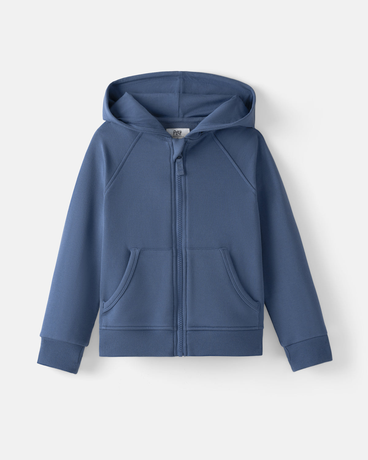 Flat lay of the Vintage Navy Zip Hoodie