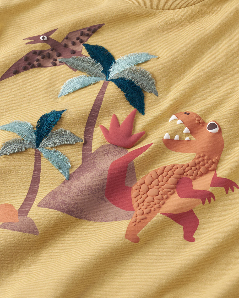 Close up of the graphic on the Volcano Valley Relaxed Tee