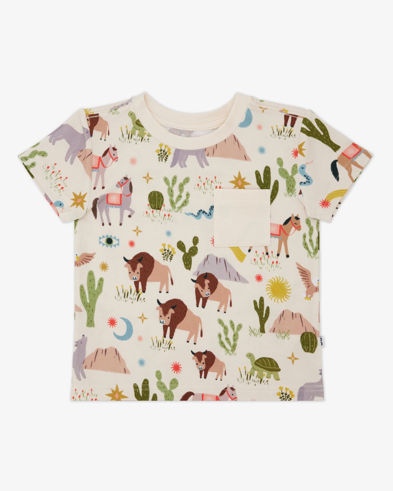 Flat lay of the Wild Frontier Relaxed Pocket Tee