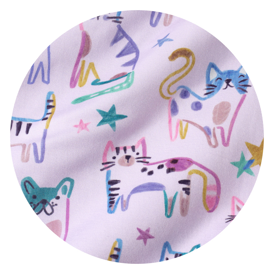 Whiskers & Wags Purple print swatch