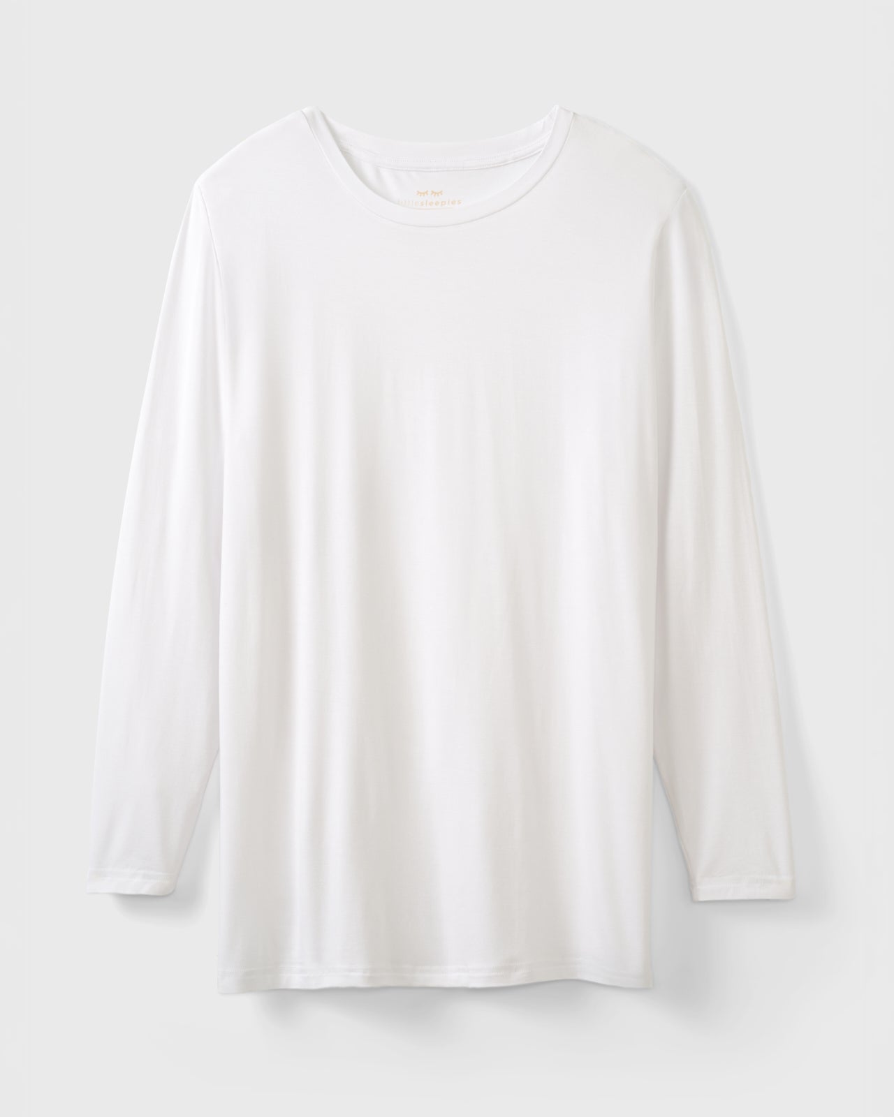 Flat lay of the Bright White Men's Long Sleeve Pajama Top