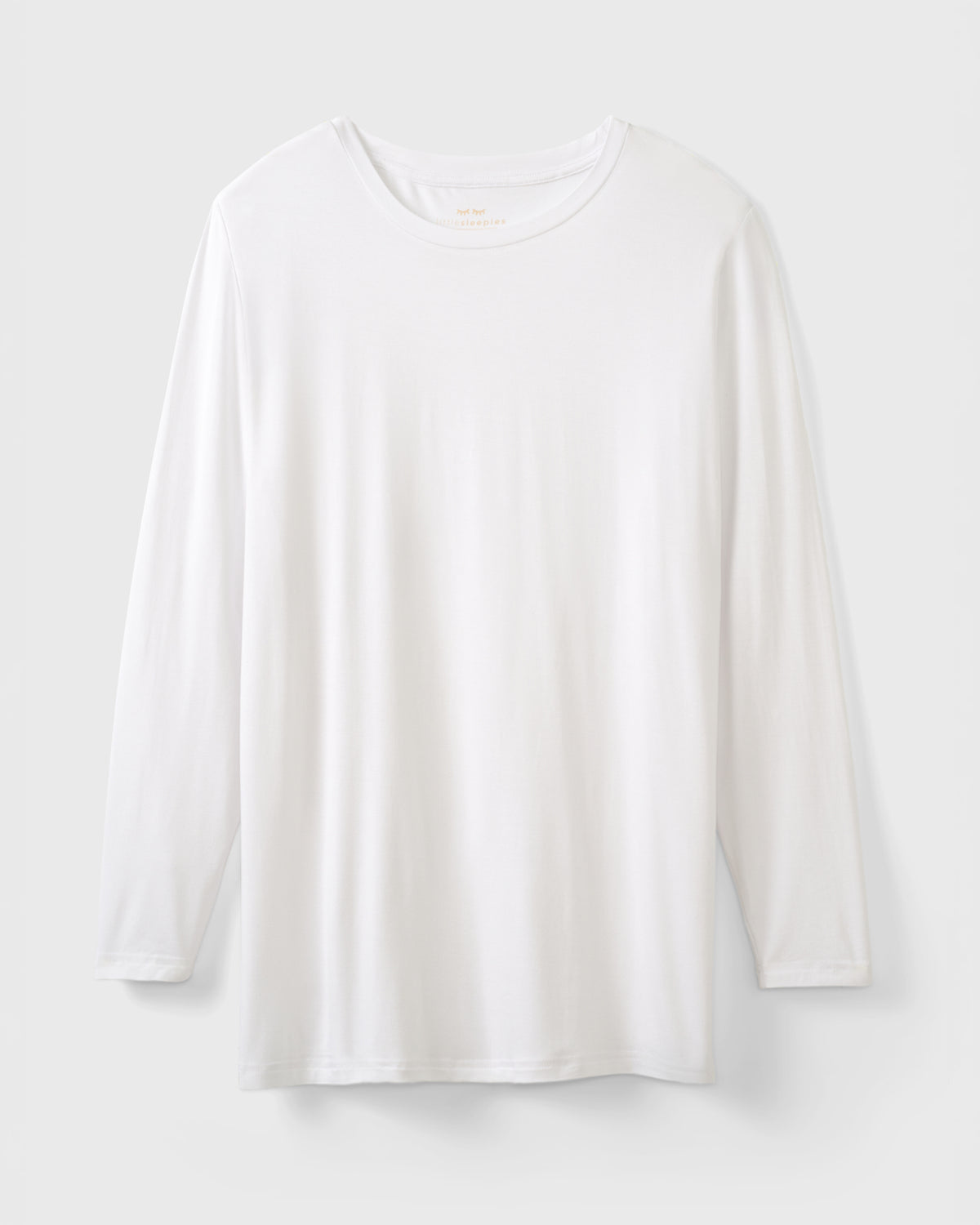 Flat lay of the Bright White Men's Long Sleeve Pajama Top