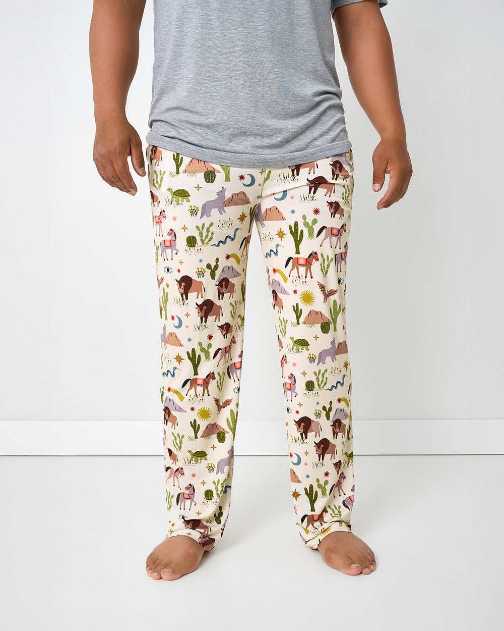 Man wearing the Wild Frontier Men's Pajama Pants